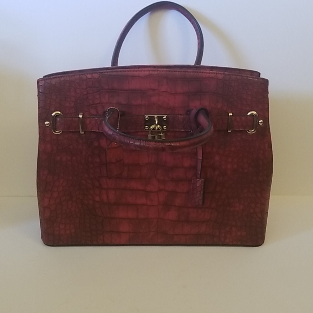 EUC Dasein Red Women's Structured Satchel Bag